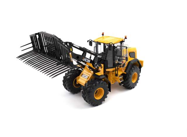 JCB 435S Agri Wheel Loader met Grasvork - 1:32 (doos 6 stuks)